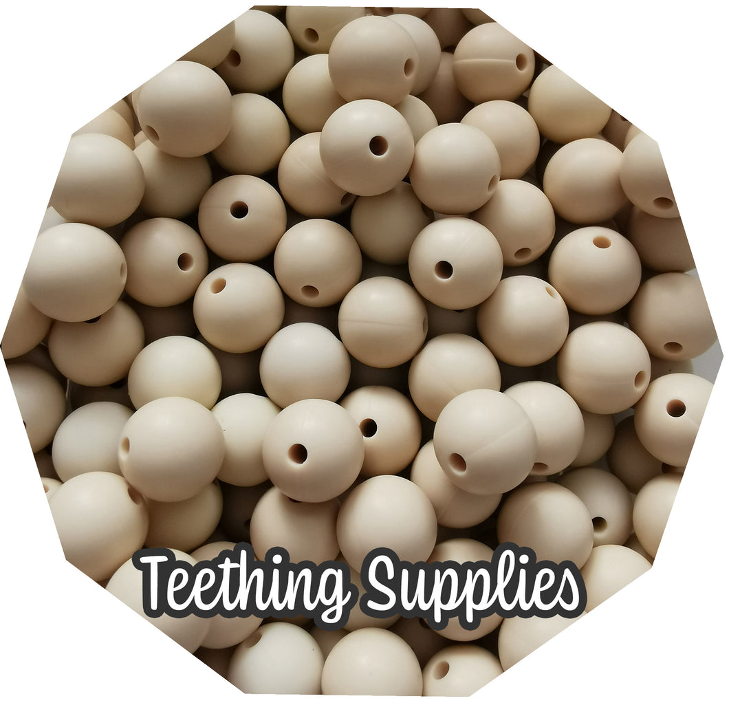 15mm Navajo white Silicone Beads (Pack of 5) Teething Supplies