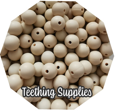 12mm Beige Silicone Beads (Pack of 5) Teething Supplies