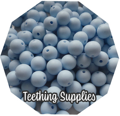 12mm Pale Blue Silicone Beads (Pack of 5) Teething Supplies
