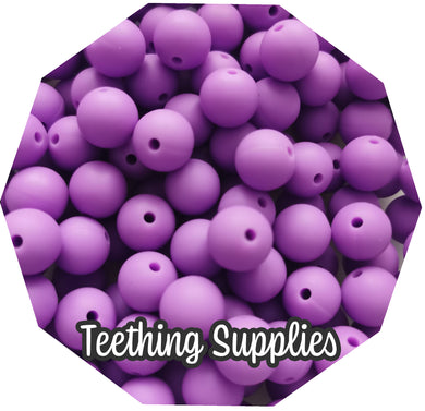 12mm Purple Silicone Beads (Pack of 5) Teething Supplies